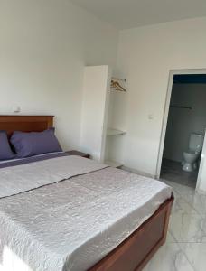 sypialnia z łóżkiem i toaletą w obiekcie Casa 10 Ilhas w mieście Assomada