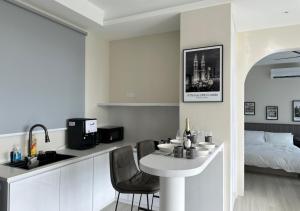 Postel nebo postele na pokoji v ubytování DD Condominium 2Bedroom Sea view Georgetown Penang