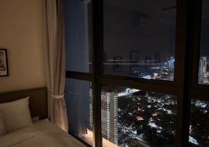 Postel nebo postele na pokoji v ubytování DD Condominium 2Bedroom Sea view Georgetown Penang