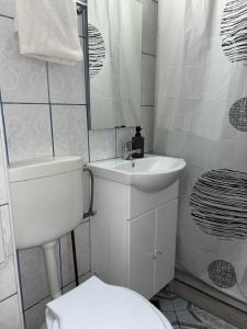 Koupelna v ubytování Kiadó apartman