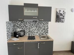 Η κουζίνα ή μικρή κουζίνα στο Nici´s Appartements