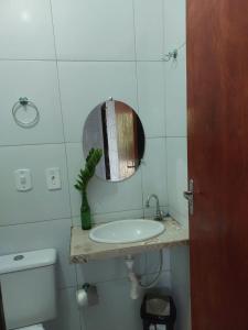 ห้องน้ำของ Chalés Cantim da Felicidade