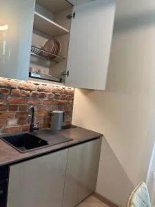 Kuchyň nebo kuchyňský kout v ubytování Old Memel Apartment