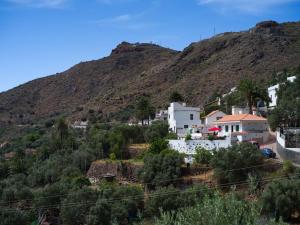 een dorp op een heuvel met bomen en huizen bij Casa Perilla in Temisas