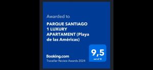 PARQUE SANTIAGO 1 LUXURY APARTAMENT (Playa de las Américas) tanúsítványa, márkajelzése vagy díja