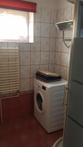 a washer and dryer in a small room at Apartament Pruszcz Gdański 2 in Pruszcz Gdański
