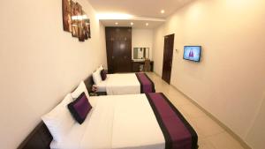 TV a/nebo společenská místnost v ubytování Ngoc Linh Luxury Hotel