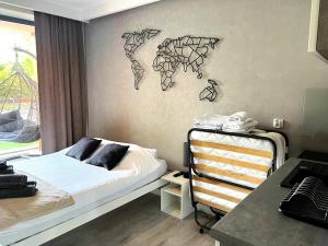 Posteľ alebo postele v izbe v ubytovaní Apartament B004 - Residence Jastrzębia Góra