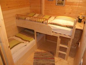 een hut met 2 stapelbedden in een kamer bij Schanzer-Hütte Comfortable holiday residence in Hohentauern