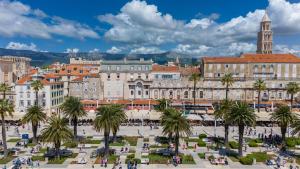 Výhľad na mesto Split alebo výhľad na mesto priamo z apartmánu