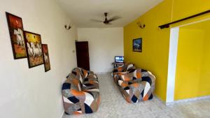 TV o dispositivi per l'intrattenimento presso Muffys Pool Apartment