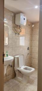 a bathroom with a toilet and a sink at Shree Jee Homestay in Vrindāvan