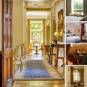 un collage de fotos de una habitación con dormitorio en Dunbrody Country House Hotel, en Arthurstown