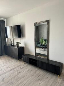 Kuchnia lub aneks kuchenny w obiekcie Airport Apartment Regata Kiekrz lotnisko