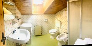 a bathroom with a sink and a toilet at Park Hotel Faloria in Canazei