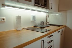 Kuchyň nebo kuchyňský kout v ubytování Appartement Honey