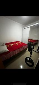 Säng eller sängar i ett rum på São João Cruz
