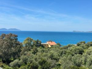 a house on a hill next to the ocean at Eid Mar in Vlorë