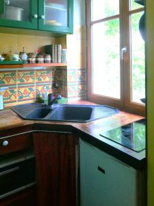 Virtuvė arba virtuvėlė apgyvendinimo įstaigoje Studio proche de la Seine