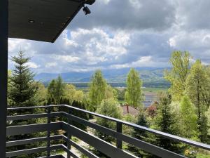 a view from the balcony of a house at Willa Platanowe Wzgórze in Wojcieszyce
