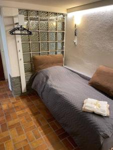 a bedroom with a bed in a room at Apartment with garden in Krems an der Donau