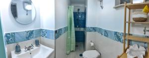 a bathroom with a sink and a shower at Franci House in Sant'Agnello