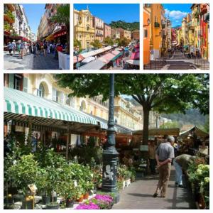 a collage of photos of a city with a street at Denis&kanya in Nice