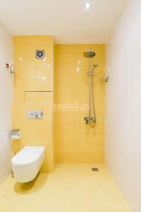 a bathroom with a toilet and a shower at Apartment in Boyana in Sofia