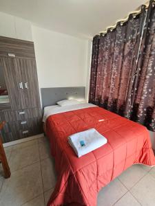 Postel nebo postele na pokoji v ubytování Hospedaje Las Parraz
