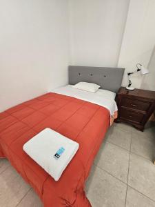 Postel nebo postele na pokoji v ubytování Hospedaje Las Parraz