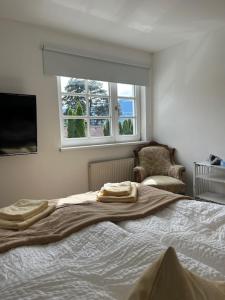 Postel nebo postele na pokoji v ubytování Traumwohnung mit eigenem Spa