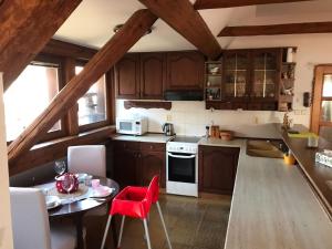 Kuchyň nebo kuchyňský kout v ubytování Apartmány Dolní Vítkov