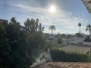 - une vue depuis le toit d'une maison avec des palmiers dans l'établissement La Duna de Denia, à Dénia