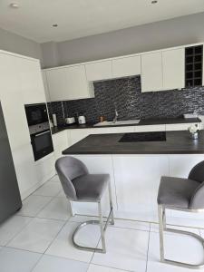 Kuchyň nebo kuchyňský kout v ubytování Belle Luxury Apartments