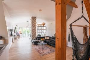 Posezení v ubytování DreamStay Augsburg Traum Penthouse Göggingen