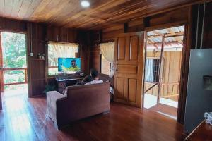 TV a/nebo společenská místnost v ubytování Cabaña Finca el Corteza + 6 fotografií