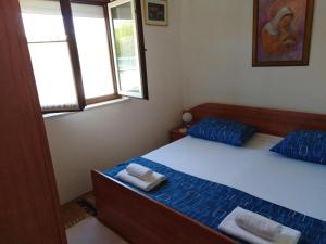 a bedroom with two beds and a window at Holiday house with a parking space Srijane, Zagora - 22621 in Smoljanovići