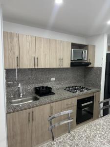 Kuchyň nebo kuchyňský kout v ubytování Duplex La Mesa Cundinamarca