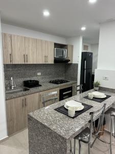 Kuchyň nebo kuchyňský kout v ubytování Duplex La Mesa Cundinamarca