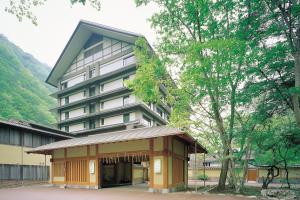 a building in front of a building at Hana to Hana in Nikko