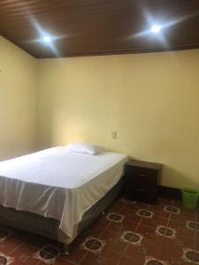 a bedroom with a bed in a room at Hostal Sanjuanerita in San Juan La Laguna