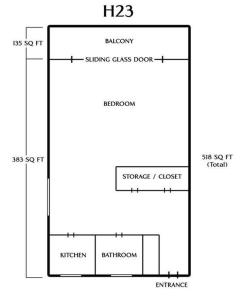 Studio Apt on 7 Mile Beach at Negril Beach Club平面图