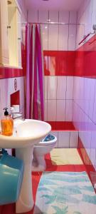 Koupelna v ubytování Dimos Bungalows