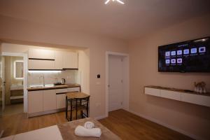 Kuchyň nebo kuchyňský kout v ubytování City Center Studio Apartments