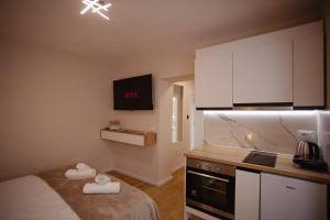 Kuchyň nebo kuchyňský kout v ubytování City Center Studio Apartments + 37 fotografií