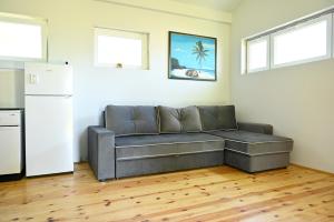 a living room with a couch and a refrigerator at Tina in Cetinje