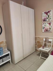 Posteľ alebo postele v izbe v ubytovaní Villetta indipendente - zona Vaccarizzo