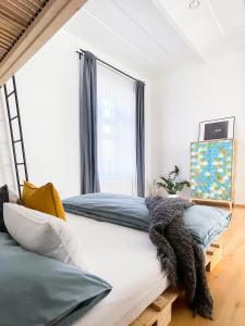 Postel nebo postele na pokoji v ubytování Apartmán TYRŠOVKA