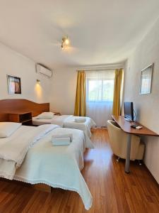 Llit o llits en una habitació de Hotel Prvan
