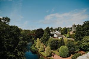 an aerial view of a house and a river at Brig o' Doon House Hotel in Ayr